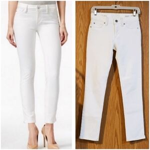 DL1961 white Angel white skinny ankle jeans 4 way stretch